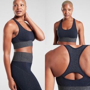 Athleta Navy Twilight Sparkle Blue Sports Bra Size XS
